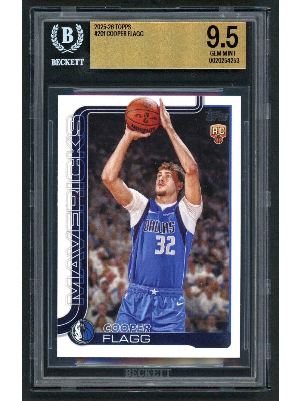 2025-26 Topps Cooper Flagg #201 Marverics Rookie Card (RC) BGS 9.5 Gem Mint